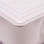 Chanel 16P Medium Boy Bag IRIDESCENT Glazed Calfskin Light Purple LGHW