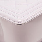 Chanel 16P Medium Boy Bag IRIDESCENT Glazed Calfskin Light Purple LGHW