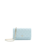 CHANEL 22P WALLET ON CHAIN WITH CC LOGO CHAIN CAVIAR LIGHT BLUE LGHW