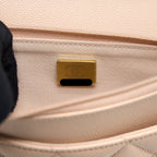 CHANEL CLASSIC WALLET ON CHAIN CAVIAR LIGHT PINK LGHW (MICROCHIP)