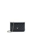 CHANEL CLASSIC WALLET ON CHAIN LAMBSKIN BLACK SHW