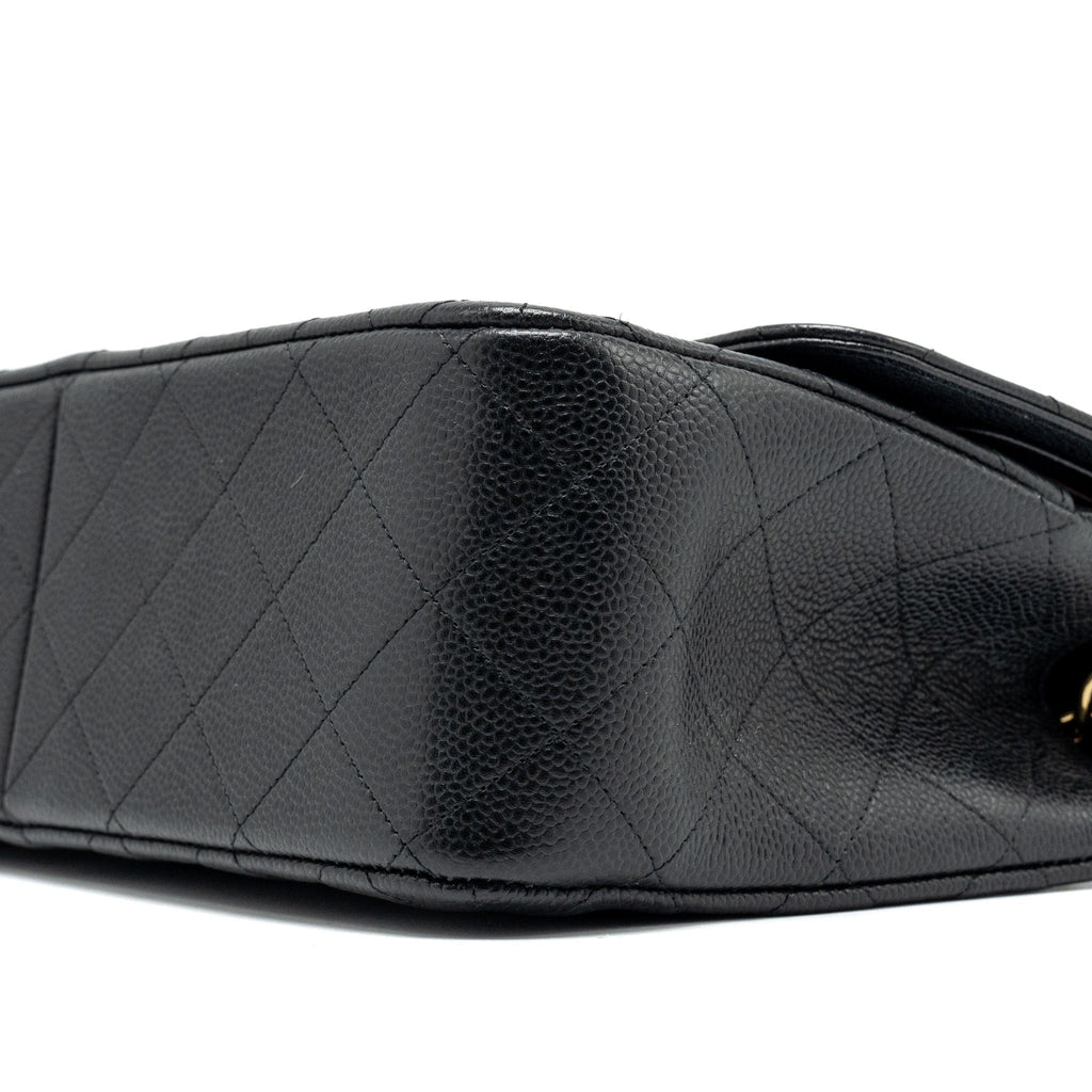 CHANEL JUMBO CLASSIC DOUBLE FLAP BAG CAVIAR BLACK GHW