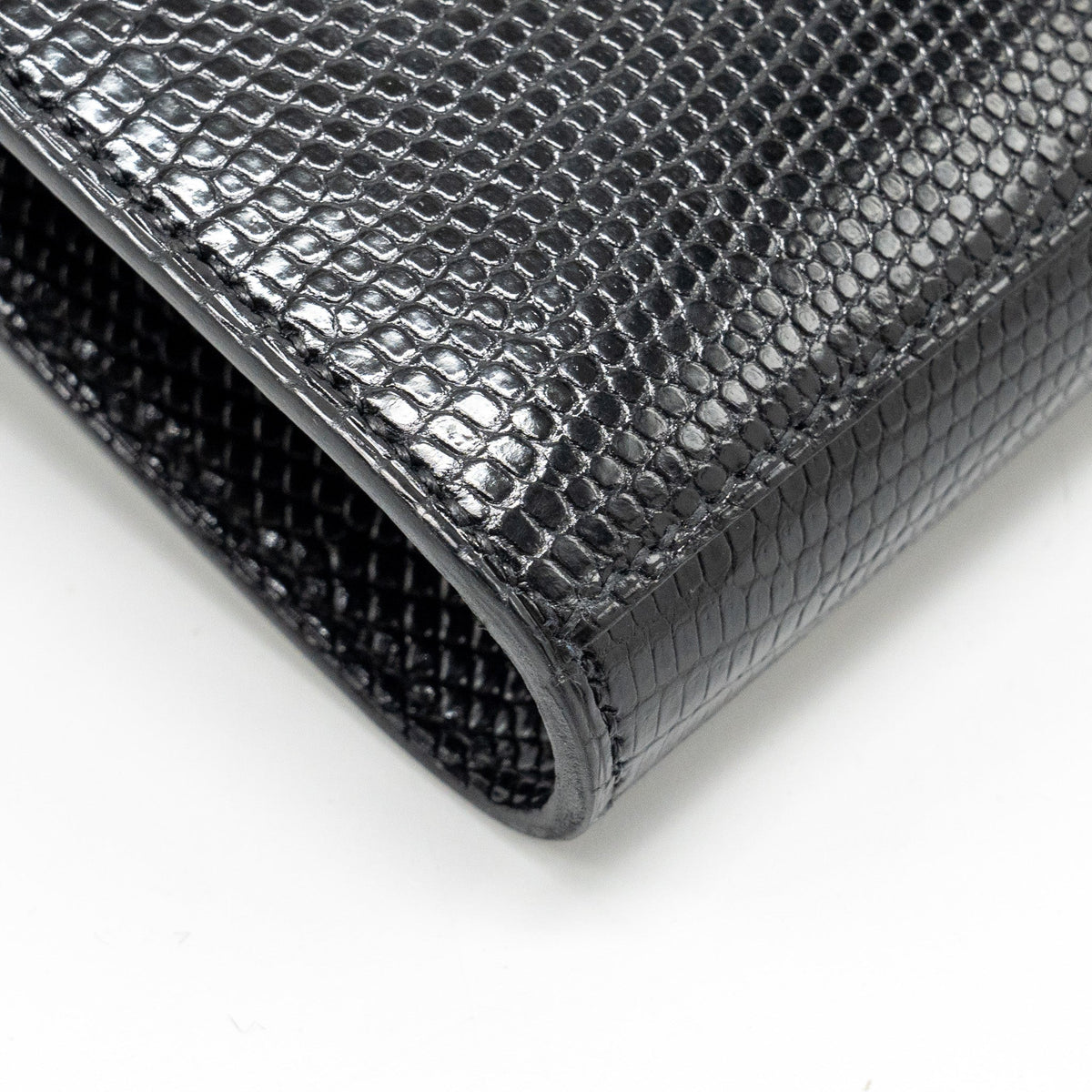 HERMES KELLY TO GO LIZARD NILOTICUS LISSE BLACK GHW