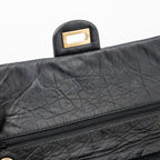 CHANEL LARGE 2.55 REISSUE FLAP BAG AGED CALFSKIN BLACK LGHW