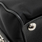 PRADA TOP HANDLE RE-EDITION 2005 NYLON BAG BLACK SHW
