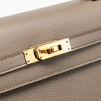 Hermes Kelly 25 Epsom 8F Gris Etain GHW