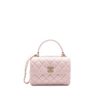 Chanel top handle trendy cc flap bag lambskin light pink LGHW