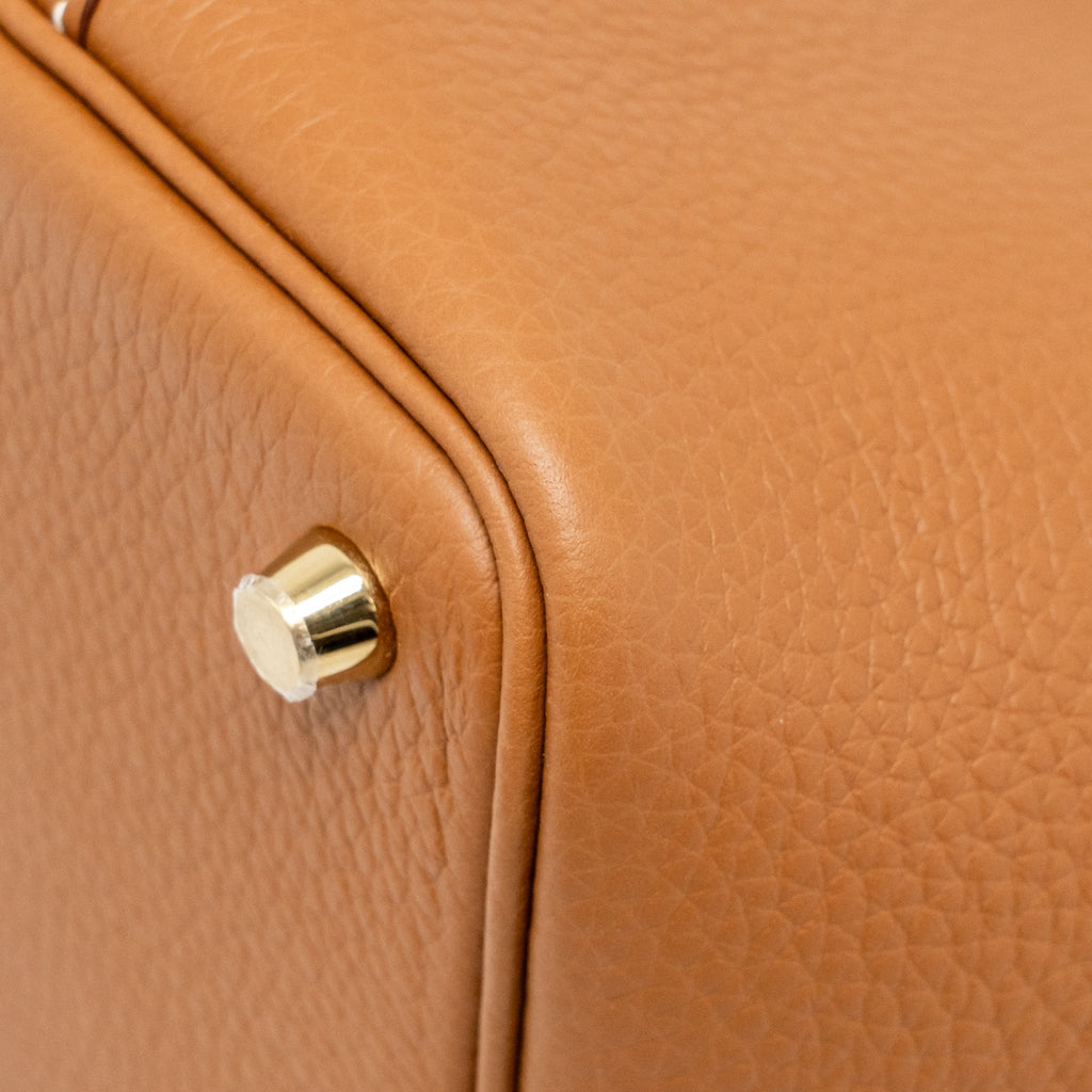Hermes Picotin 18 Lock Bag Clemence Gold GHW