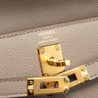 Hermes Kelly 25 Epsom 8F Gris Etain GHW