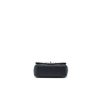 CHANEL TOP HANDLE MINI RECTANGULAR FLAP BAG LAMBSKIN BLACK LGHW (MICROCHIP)