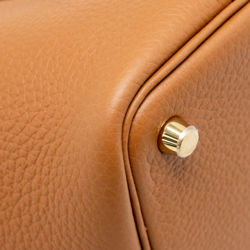 Hermes Picotin 18 Lock Bag Clemence Gold GHW