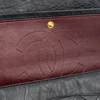 CHANEL LARGE 2.55 REISSUE FLAP BAG AGED CALFSKIN BLACK LGHW