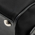 PRADA TOP HANDLE RE-EDITION 2005 NYLON BAG BLACK SHW