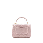 Chanel top handle trendy cc flap bag lambskin light pink LGHW