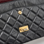 CHANEL LARGE 2.55 REISSUE FLAP BAG AGED CALFSKIN BLACK LGHW