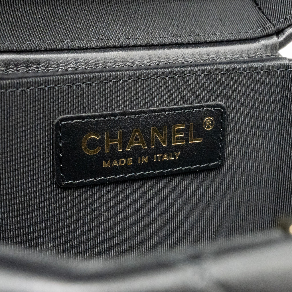 Chanel Top Handle Vendome Small Vanity Case Lambskin Black LGHW (Microchip)