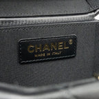 Chanel Top Handle Vendome Small Vanity Case Lambskin Black LGHW (Microchip)