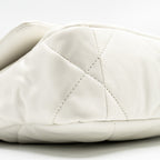 CHANEL SMALL 19 BAG SHINY GOATSKIN WHITE MULTICOLOURED HARDWARE