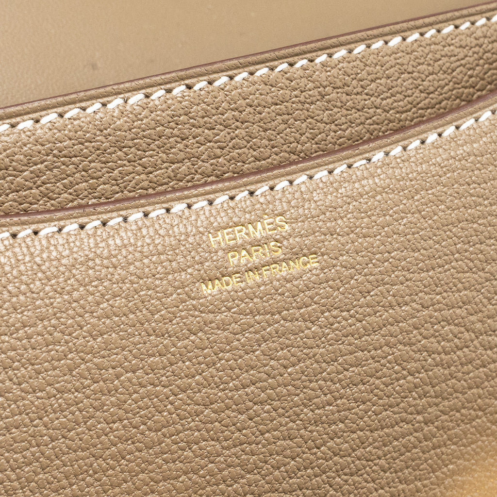HERMES MINI CONSTANCE CHÈVRE MYSORE ETOUPE GHW