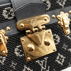 Louis Vuitton Petite Malle Bag Beads Embroidered Monogram/Leather Black GHW