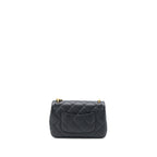 CHANEL 23P MINI COCO LOVE FLAP BAG CAVIAR BLACK GHW (MICROCHIP)