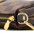 LOUIS VUITTON EVA CLUTCH DAMIER EBENE GHW