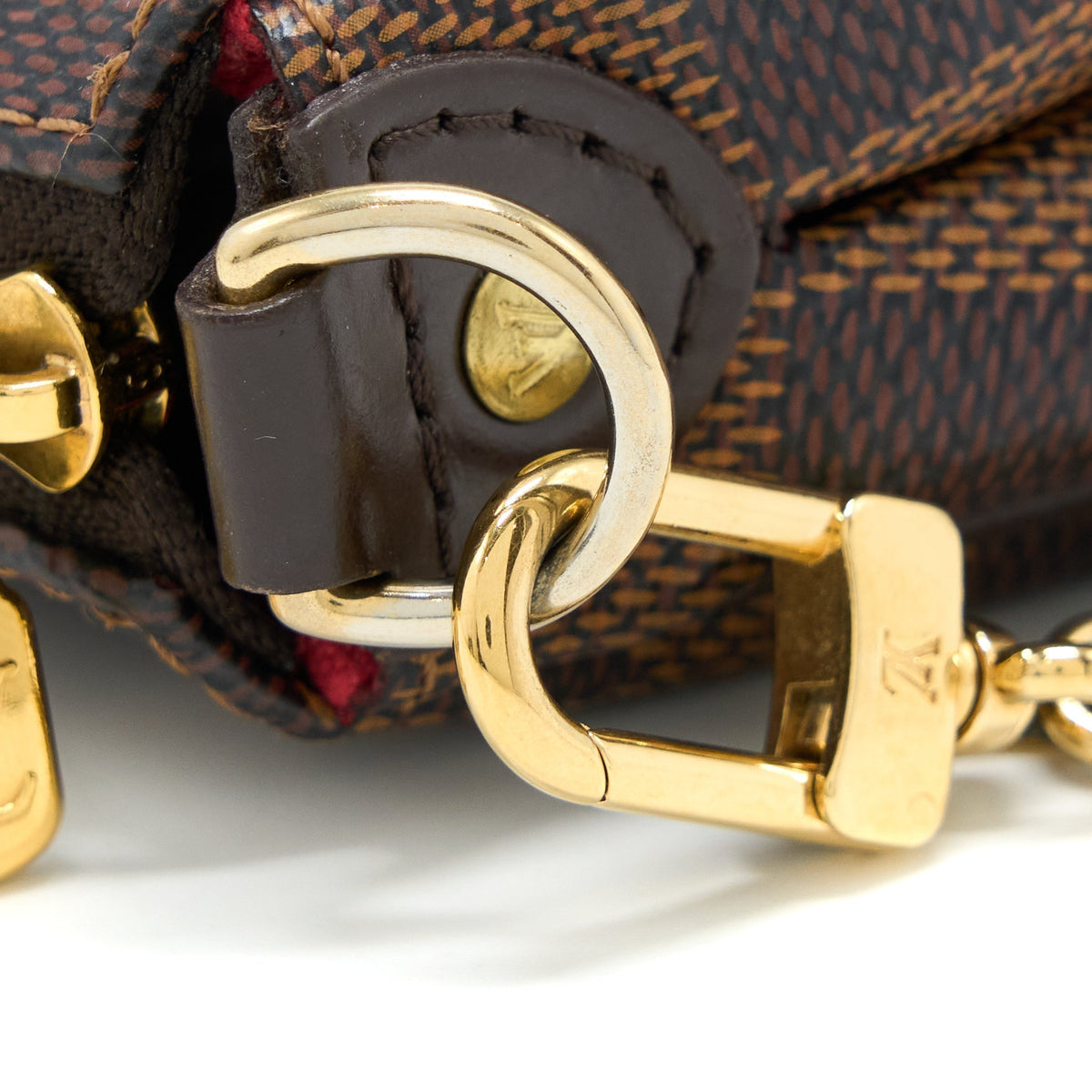 LOUIS VUITTON EVA CLUTCH DAMIER EBENE GHW