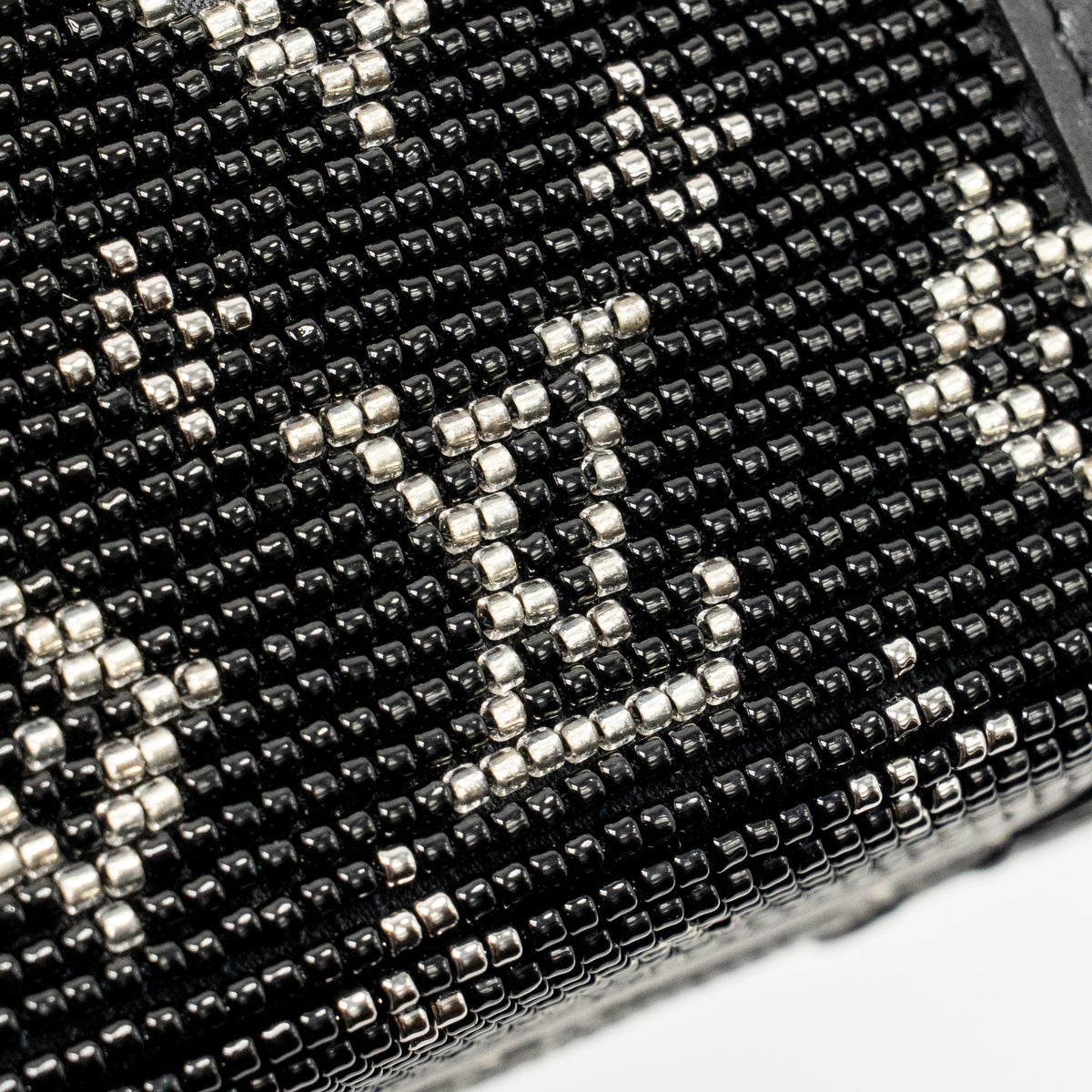 Louis Vuitton Petite Malle Bag Beads Embroidered Monogram/Leather Black GHW