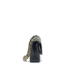 CHANEL MEDIUM CLASSIC DOUBLE FLAP BAG CAVIAR BLACK GHW (MICROCHIP)