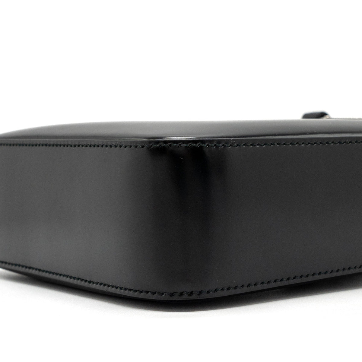 PRADA SMALL BRUSHED LEATHER TOTE BLACK SHW