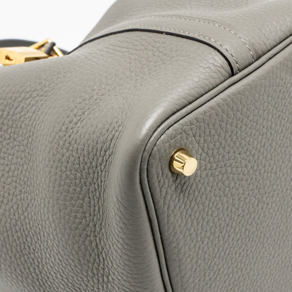 HERMES PICOTIN 18 LOCK BAG CLEMENCE GRIS MEYER GHW