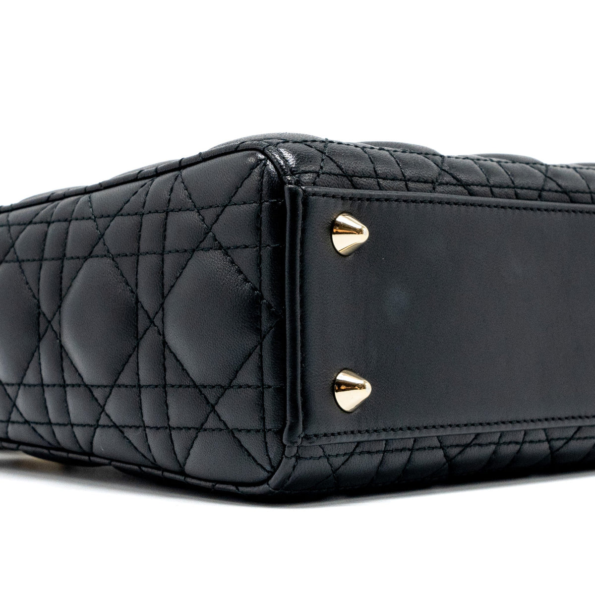 DIOR SMALL LADY DIOR BAG LAMBSKIN BLACK LGHW