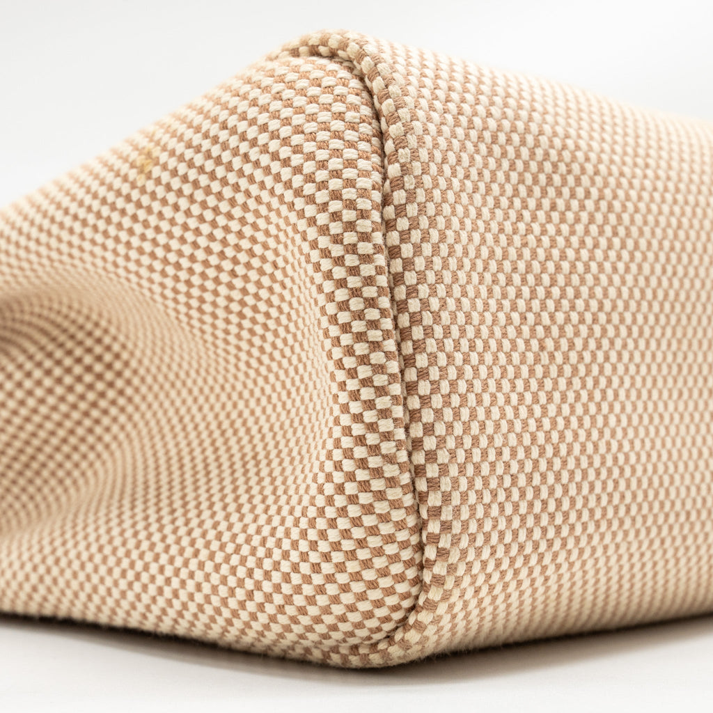 Hermes Herbag 31 zip bag canvas / hunter ecru beige / natural sable SHW