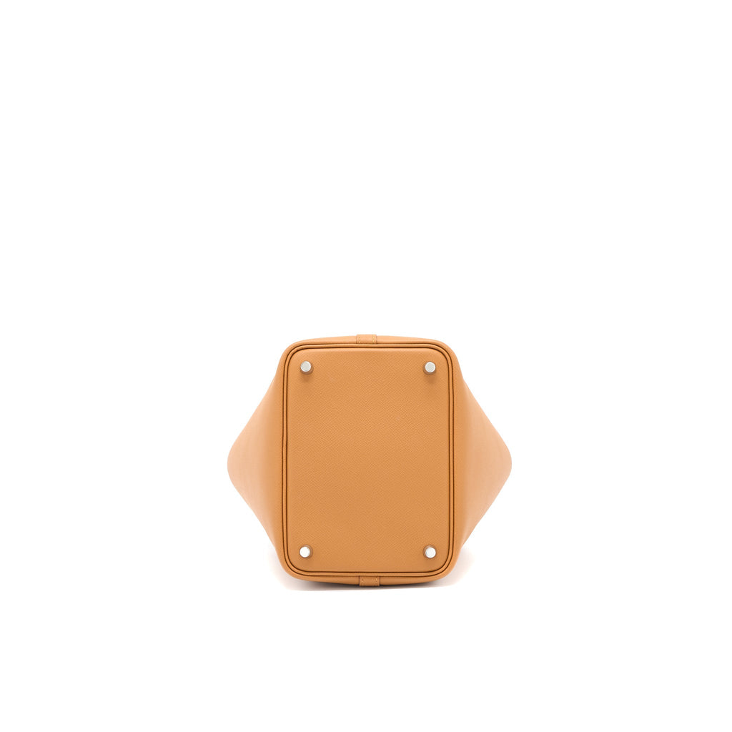 Hermes Picotin 18 Lock Bag Tressage Epsom Gold/Blue De Nord/Rouge H SHW