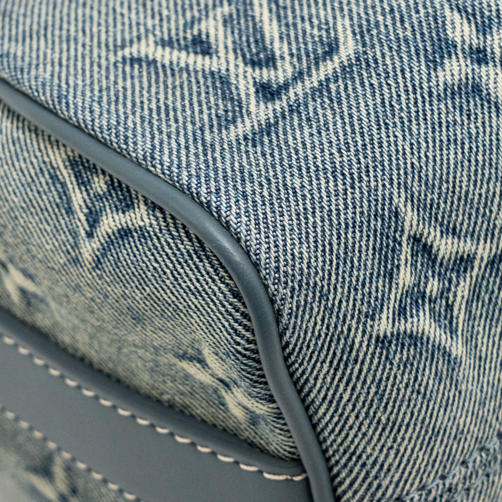 LOUIS VUITTON KEEPALL BANDOULIERE 25 WASHED DENIM CANVAS BLUE SHW