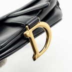 DIOR MINI SADDLE BAG CALFSKIN BLACK GHW