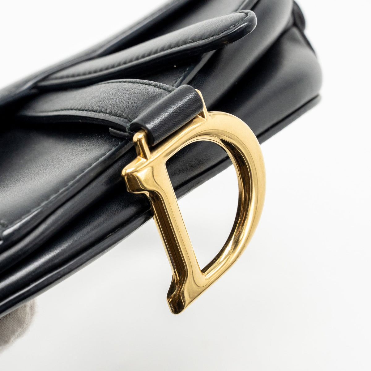 DIOR MINI SADDLE BAG CALFSKIN BLACK GHW