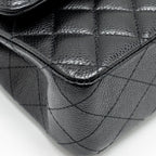 CHANEL MEDIUM CLASSIC DOUBLE FLAP BAG CAVIAR BLACK GHW (MICROCHIP)