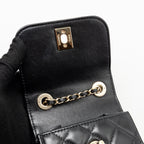Chanel Mini Trendy CC Clutch with Chain Lambskin Black LGHW (Microchip)