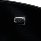 CHANEL MEDIUM CLASSIC DOUBLE FLAP BAG LAMBSKIN SO BLACK WITH BLACK HARDWARE (MICROCHIP)