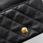 CHANEL 24P COCO LOVE MINI FLAP BAG ADJUSTABLE CHAIN CAVIAR BLACK GHW(MICROCHIP)
