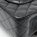 CHANEL MEDIUM CLASSIC DOUBLE FLAP BAG CAVIAR BLACK GHW (MICROCHIP)