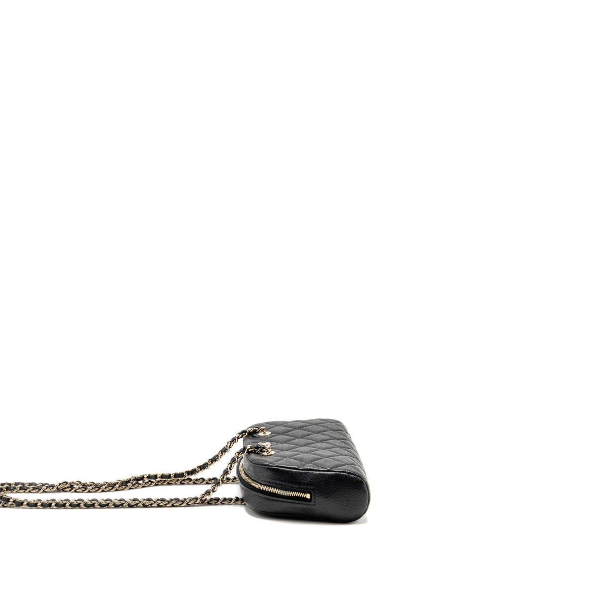 Chanel Clutch with Chain Caviar Black LGHW (Microchip)