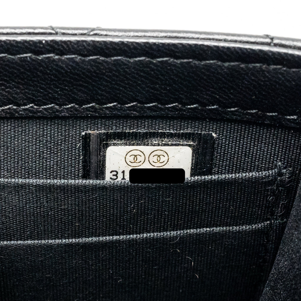 Chanel Mini Trendy CC Clutch with Chain Lambskin Black LGHW (Microchip)