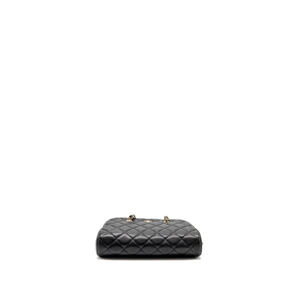 Chanel Clutch with Chain Caviar Black LGHW (Microchip)