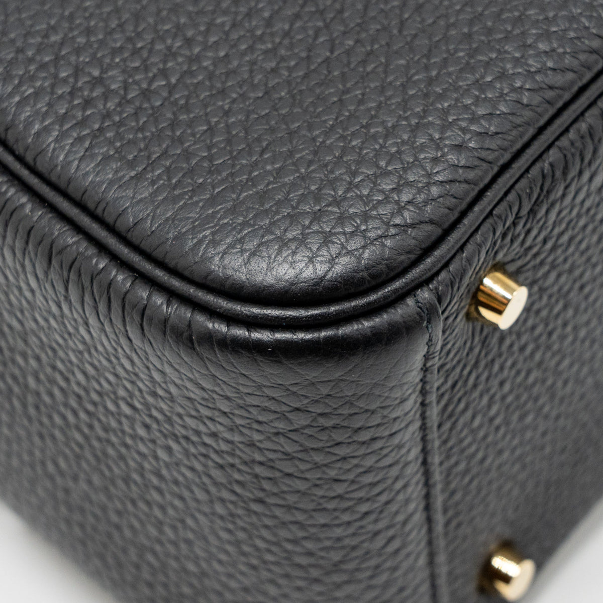 Hermes Mini Lindy Clemence Black GHW