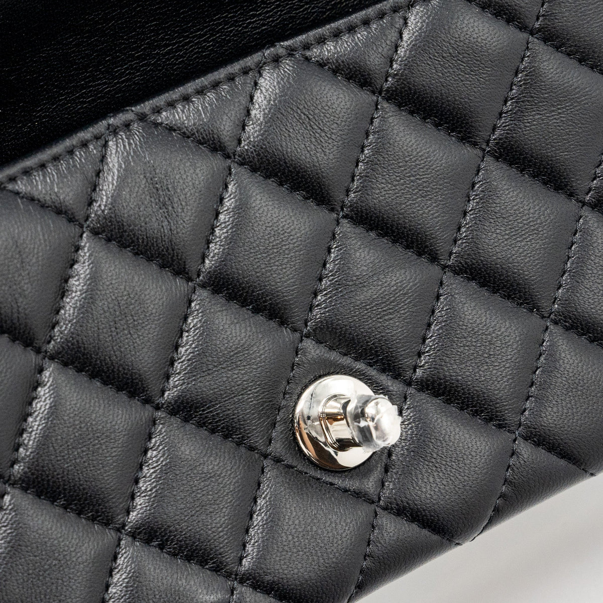 CHANEL MINI RECTANGULAR FLAP BAG LAMBSKIN BLACK SHW (MICROCHIP)