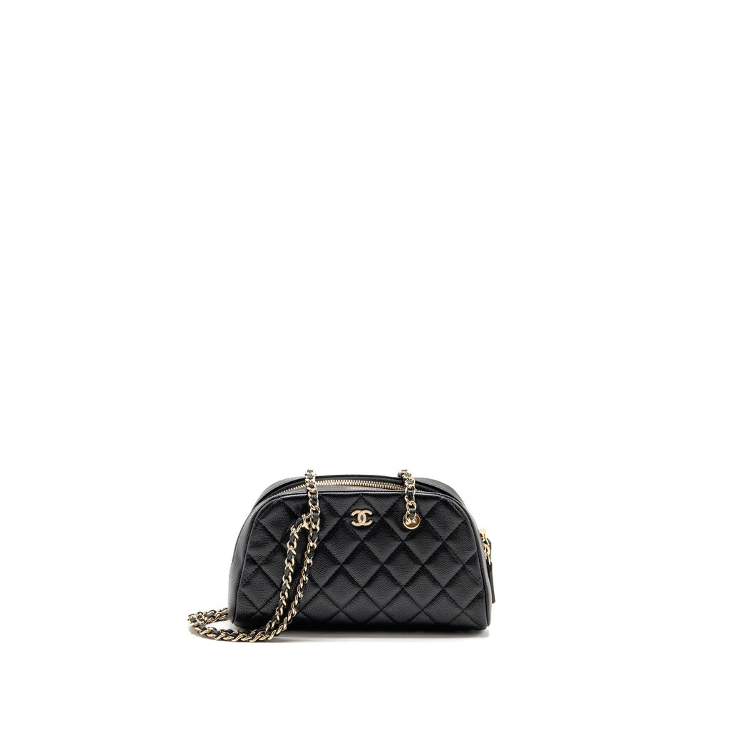 Chanel Clutch with Chain Caviar Black LGHW (Microchip)