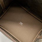 Hermes Picotin 18 Lock Bag Clemence Etoupe SHW