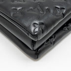 LOUIS VUITTON COUSSIN MM MONOGRAM-EMBOSSED PUFFY LAMBSKIN BLACK GHW
